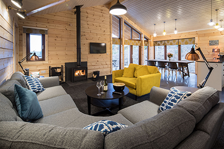 Fantastic space to relax and enjoy the view in front of a cosy fire